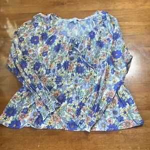 Boho Floral Long Sleeve Top